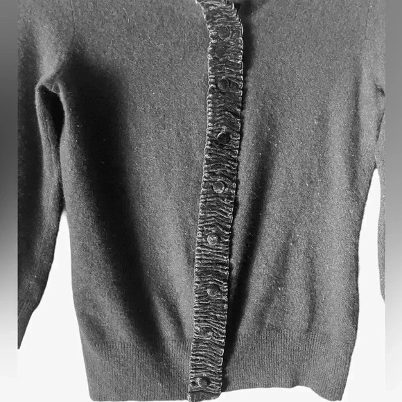 J. Crew Wool and Cashmere Button Up Cardigan Black - Picture 3 of 7